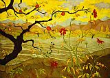 Apple Tree with Red Fruit by paul ranson